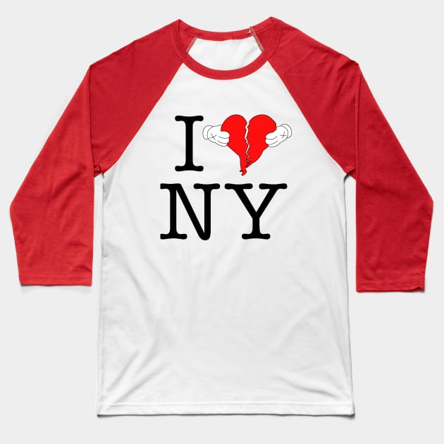 I </3 NY KAWS Baseball T-Shirt by theartofpablo